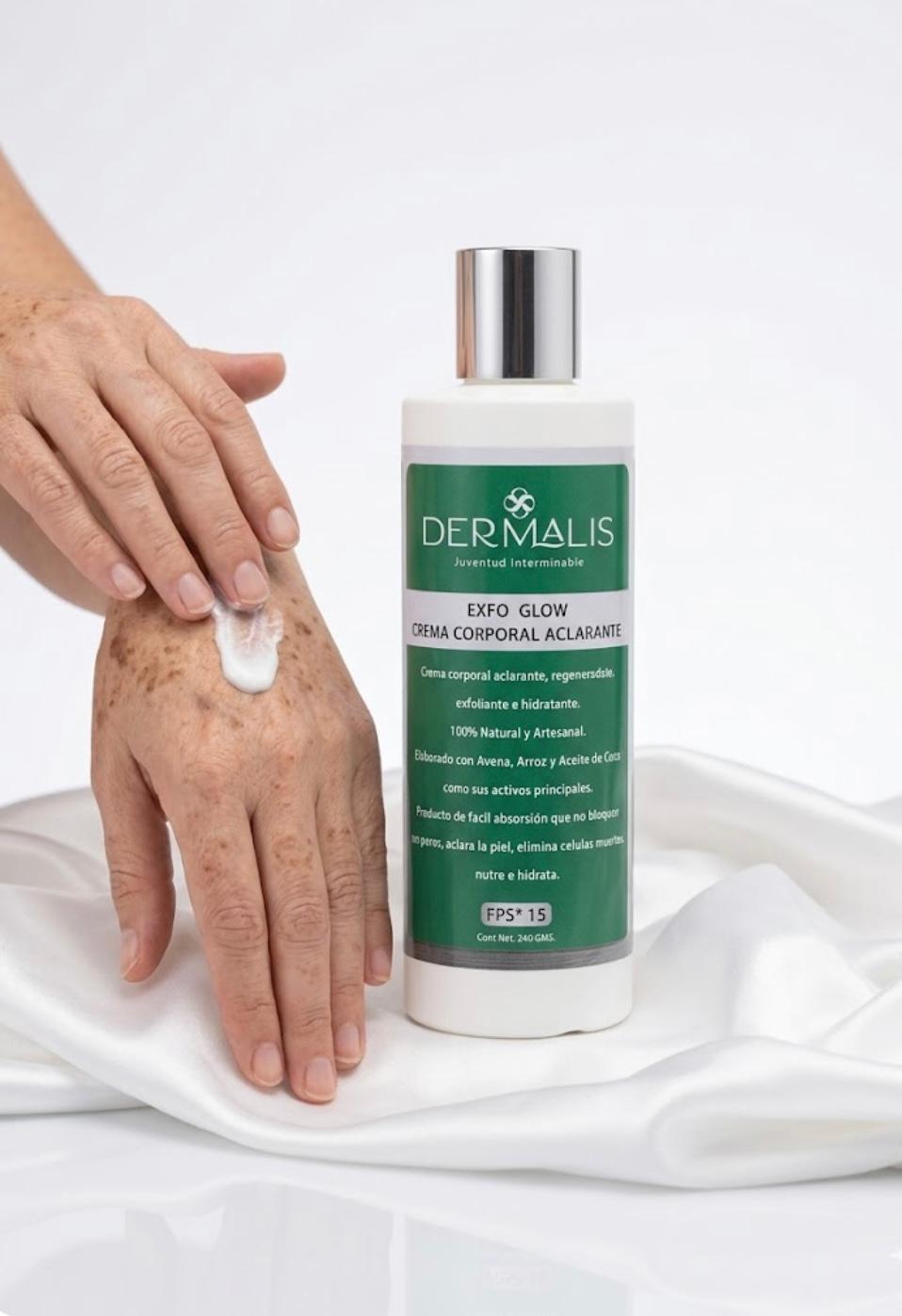 Crema Corporal y para manchas de las manos Exfoliante e iluminadora Exfo Glow